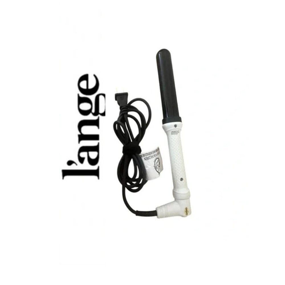 L'ANGE Hair Tools Ondulé Titanium Curling Wand White Handle Black Barrel EUC